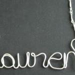 Custom Name Necklace Personalized Wire Word