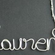 Custom Wire Name Necklace  